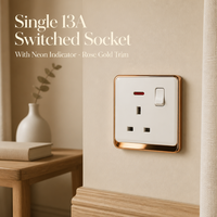 Prise murale électrique 13A au Royaume-Uni, nouvelle conception de panneau incurvé, durable, taille 90*86, pour la décoration intérieure et les projets