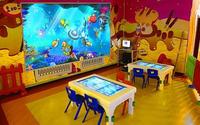 Proyeksi Dinding Gambar Interaktif Layar Ganda Multi-pemain 10 tema Permainan Dinding Grafiti untuk Anak-anak Permainan Edukatif