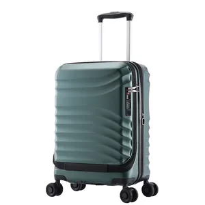 旅行用の大容量4輪フレッシュグリーン腹筋ラゲッジスーツケースセット
