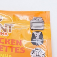 Pochette debout pour croquette de poulet imprimée personnalisée avec fermeture à glissière sac d'emballage en mylar pour aliments congelés à basse température de qualité alimentaire