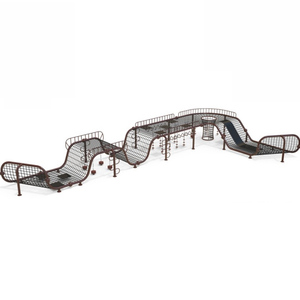 Ensemble de jeu d'extérieur professionnel Happy avec structure d'escalade en spirale, nœuds colorés, toboggan tubulaire et balançoire, en matériaux écologiques - Product Image 2