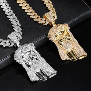 Collar de Diamantes Completo Estilo Hip-Hop Europeo y Americano, Joyería Retro para Hombre, Colgante con Diseño de Avatar - Product Image 6