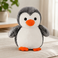 Peluche pingouin kawaii super douce personnalisée avec rembourrage en coton PP pour cadeau d'anniversaire ou souvenir de fête pour enfants