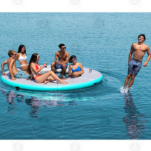<span class=keywords><strong>Hamaca</strong></span> Flotante Portátil Personalizada para Piscina, <span class=keywords><strong>Hamaca</strong></span> Inflable con Centro de Malla y Portavasos para Recreación - Product Image 5