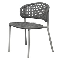 Chaise de jardin moderne en corde et aluminium pour l'extérieur, idéale pour la restauration en plein air – Vente en gros