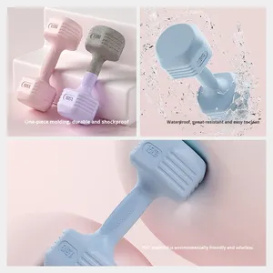 Custom Logo <strong>Womens</strong> <strong>S</strong> PVC Rubber Gym <strong>Dumbbell</strong> <strong>Set</strong> for Fitness Exercise Muscle Building Training - Product Image 2