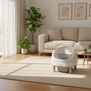 오픈탑 자동 세척 스마트 고양이 화장실 앱 제어 이중 안전 센서 70L 대용량 쓰레기 봉투 포함-키티 - Product Image 6