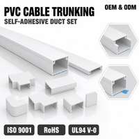 Goulotte de câblage électrique en PVC ignifuge 16x16 25x16 40x16 40x25 50x50 100x50mm et raccords