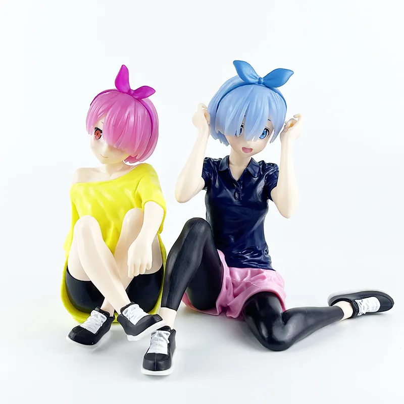 อะนิเมะญี่ปุ่น Re: ชีวิตในโลกที่แตกต่างจาก ZERO REM RAM ชุดกีฬา PVC แบบสบายๆหุ่นผู้หญิงน่ารัก