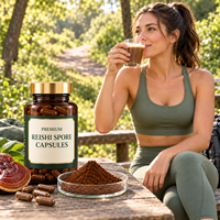 Capsules d'extrait de Ganoderma Lucidum végétaliennes sans OGM à marque privée pour la relaxation nocturne et le bien-être du soir des adultes – Améliore le sommeil