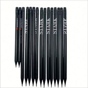 Juego de Lápices de Grafito Profesionales para Dibujo, Lápices Promocionales de Madera Negra HB, Impresión Digital Estándar Personalizada al por Mayor - Product Image 1