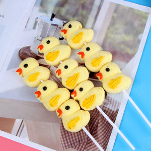 Sucettes en guimauve en forme de canard jaune, saveur fruitée, prix usine, en boîte, pour enfants - Product Image 4