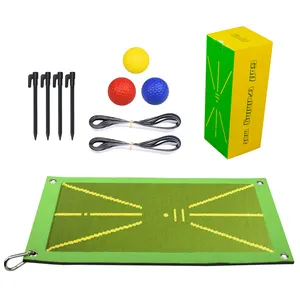 Aangepaste 3d Turf Rubber Base Putting Raken Golfmat Training Swing Voor Swing Detectie Batting