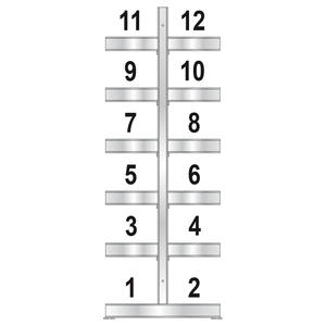 Kragarmregal Feuerverzinkt Doppelseitig 3100x1340x3000 Mm 3 Regalfelder (2x6) 12 Ebenen Estantes apilables Estantes - Product Image 2