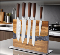 Bloc à couteaux magnétique double face, organisateur de rangement multifonctionnel pour couteaux, support magnétique pour couteaux