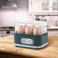 Pemasak telur listrik Mini multifungsi, alat masak telur pembuat sarapan, pengukus pemanas makanan, pemasak telur