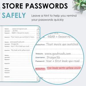 Elegante <span class=keywords><strong>Libro</strong></span> di Password in Pelle Chiyin con Copertina Rigida, Fogli Staccabili A5 e Indici Alfabetici per Indirizzi Siti Web e Note di Accesso - Product Image 5