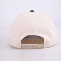 Gorras de Béisbol Clásicas de Alta Calidad OEM, Beige y Verde, de Dos Tonos, Personalizadas con Logotipo Bordado de 5 Paneles, Gorras Deportivas de Moda para Hombre