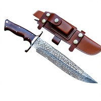 Couteau de chasse artisanal en acier carbone, 13 pouces, manche en os avec embout argenté, ambidextre, durable, THEWIZ CRAFTS