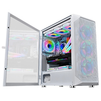 Boîtier PC E-ATX SNOWMAN, nouveau design, support multi-ventilateurs, châssis gaming, design en mesh, pour jeux vidéo.
