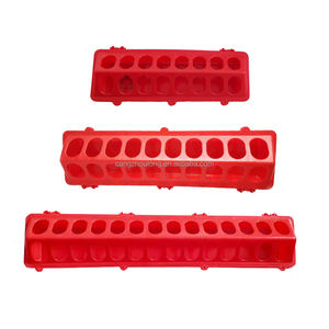 Mangeoire Automatique en Plastique Durable YYB 28 Trous pour Oiseaux, Poulets, Cailles, Râtelier à Grains - Product Image 1