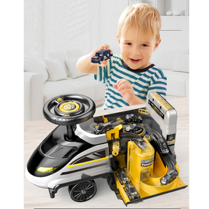 Juguete de tren de alta velocidad <span class=keywords><strong>2</strong></span> en 1 para niños, juguete eléctrico para montar en coche, con ranura para garaje - Product Image 5