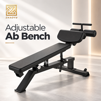 Banc Abdominal Commercial Réglable et Inclinable pour Entraînement de Base et Abdominaux, Équipement de Fitness Robuste pour Salle de Sport