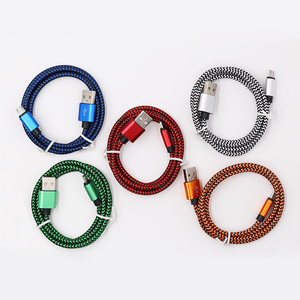 Cable de carga rápida de nailon trenzado, Cable Micro <span class=keywords><strong>USB</strong></span> de 3 pies para Android 2A - Product Image 4
