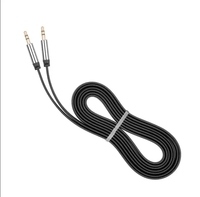 Câble coaxial plat en or, câble audio auxiliaire 3,5 mm en PVC, multicolores, haute qualité, en stock pour stéréo, voiture, écouteurs