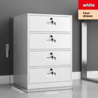 Armoire de classement sous bureau en acier durable à 4 tiroirs pour le rangement de dossiers