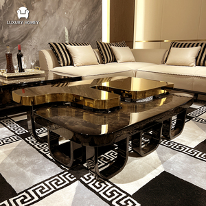 <span class=keywords><strong>Canapé</strong></span> d'angle de luxe avec table basse, mobilier de maison tendance, ensemble de canapés en cuir italien de luxe, meubles de salon - Product Image 3