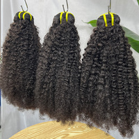 Lots de Cheveux Afro Crépus Ondulés 4C en Gros, Alignés à la Cuticule, Bruts, Bouclés 3C 4A, Extensions de Cheveux Humains Non Transformés 4B 4C