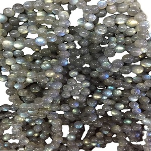 Bracelets en perles de Labradorite naturelles, 2 pièces, bijoux en pierres lisses et semi-précieuses, jaune et bleu - Product Image 4