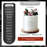 Lilin Aromaterapi Bunga Kering Gaya Mori Dekorasi Seni Lilin Kedelai Buatan Tangan Silinder Zhejiang Pewangi Rumah Hadiah Kotak Suvenir