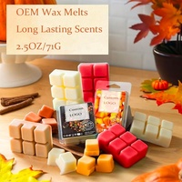 Coffrets personnalisés OEM pour cubes de cire parfumée, blocs de cire de soja parfumée, bougies aromatiques, et cires fondantes en emballage clamshell