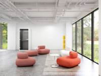Meubles en forme simple moderne d'utilisation de bureau de sofa d'éponge en bois solide avec la conception élégante