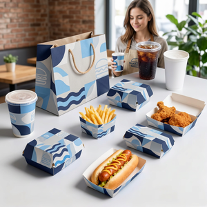 Bolsa de Papel para Restaurante con Logotipo Personalizado, para Comida para Llevar, Entrega de Hamburguesas, Papas Fritas y Café, Venta al Por Mayor - Product Image 3
