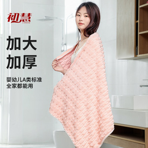 Serviette de bain en polaire de bambou Chuhui, extra large, épaisse, séchage rapide, pour la plage, pour femmes, usage familial, couleur unie, rectangulaire - Product Image 1