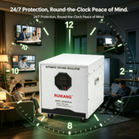 Régulateur de tension monophasé CA 220V en gros avec écran LCD, protection contre les surtensions et les sous-tensions, contrôle par relais pour réfrigérateur et téléviseur