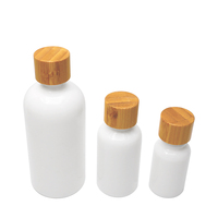 Botol Plastik Putih, Losion Air Esens, 15Ml 30Ml 4Oz 5Oz dengan Tutup Bambu