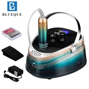 Blueque Professional 35000RPM Electric Nail bohrer Low noise wiederaufladbare 50W Portable Efile Nail Drills für Acrylic Nails