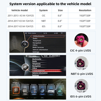 8,8 Zoll Original Autostil IPS Android 14 Touchscreen Multimedia für BMW X3 F25 X4 F26 2011-2018 CIC NBT EVO mit Carplay-Unterstützung