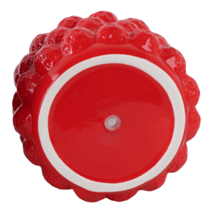 Vaso per Fiori in Ceramica a Forma di Fragola con Design a Bolle Texturizzate per Piante da Interno ed Esterno - Product Image 5