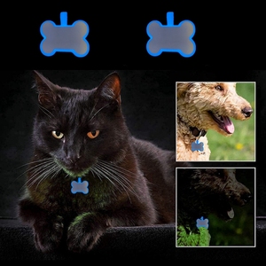 Placa de Identificación Personalizada para Mascotas Anti-Pérdida para Perros y Gatos, Decoración Colorida para Collares y Correas, Brilla en la Oscuridad, Silicona Personalizada, 1 pza - Product Image 3