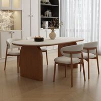 Nouvelle conception, vente en gros d'usine, table à manger pour usage domestique, ensemble de table ovale simple de style mi-siècle