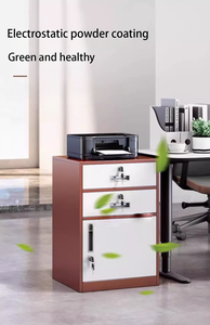 خزانة ملفات مكتبية حديثة بتصميم بسيط ذات 3 أدراج من الفولاذ، تصميم صديق للبيئة وبناء متين، وحدة تخزين لغرفة النوم - Product Image 4