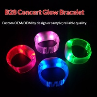 Gelang Pijar Bulat dengan Kontrol Jarak Jauh Model B28 untuk Konser & Acara Tahunan - Gelang Berkedip dengan Kontrol Suara Grosir