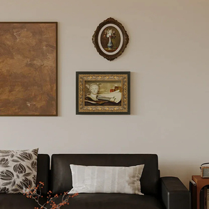 Khung ảnh gỗ nguyên khối phong cách châu Âu cổ điển, màu đen vàng hoàng gia, trang trí tường, kích thước <span class=keywords><strong>4x6</strong></span> inch, kiểu dáng hoài cổ - Product Image 3