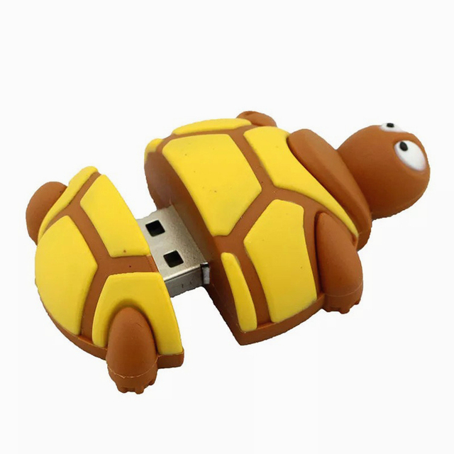 New Christmas Gift Turtle USB Cartoon Flash Drive 256MB-128GB USB 2.0 Customized Cover Silicone Encrypted