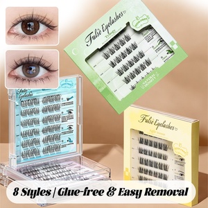 Pestañas Postizas <span class=keywords><strong>Fu</strong></span> Mian de Pelo Sintético Sin Pegamento, Serie Arcoíris, Pestañas de Girasol para Injerto, Estilo Natural Transfronterizo - Product Image 2